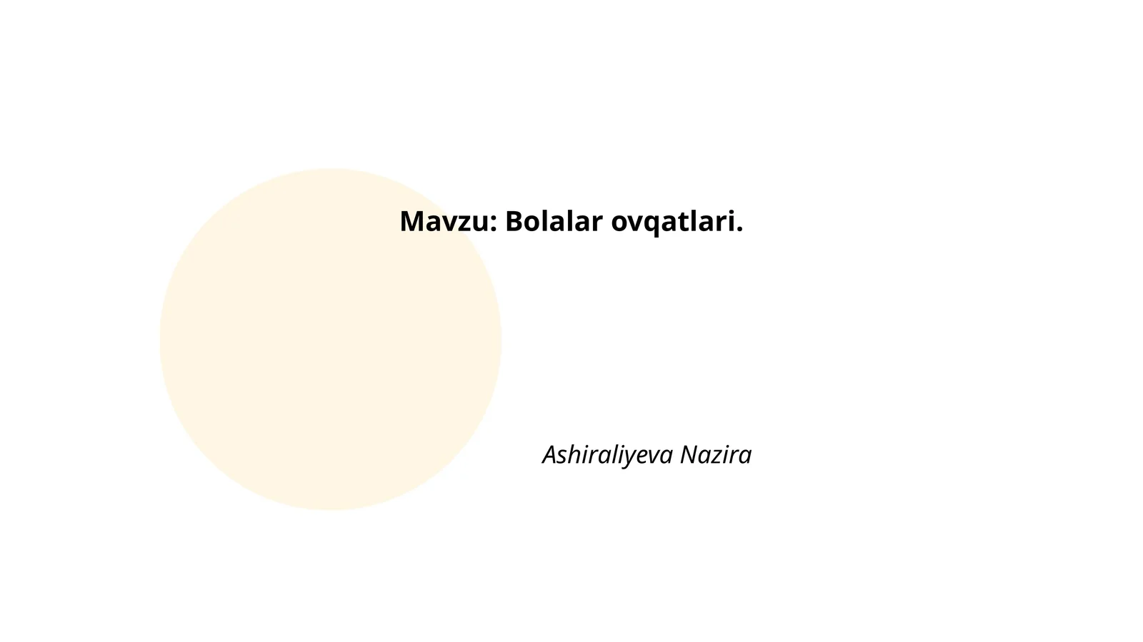 Bolalar ovqatlari