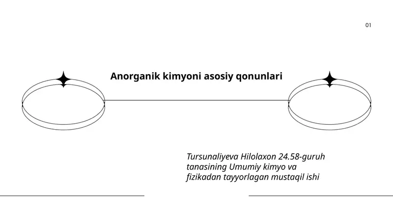Anorganik kimyoni asosiy qonunlari