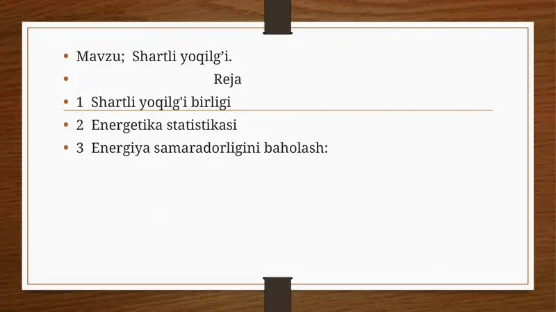 Shartli yoqilg’i