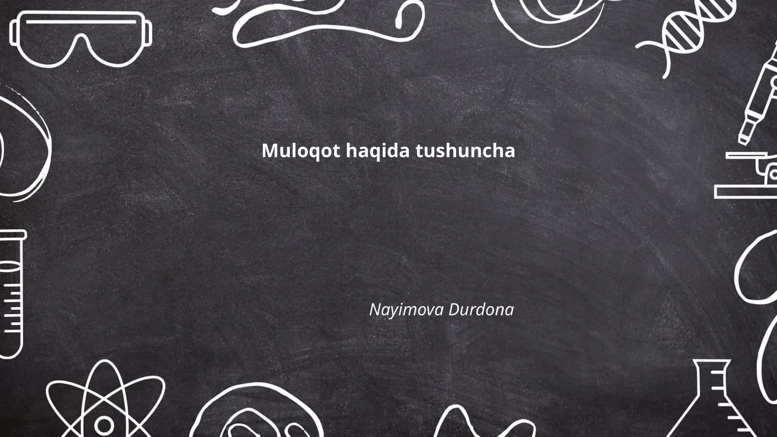 Muloqot haqida tushuncha