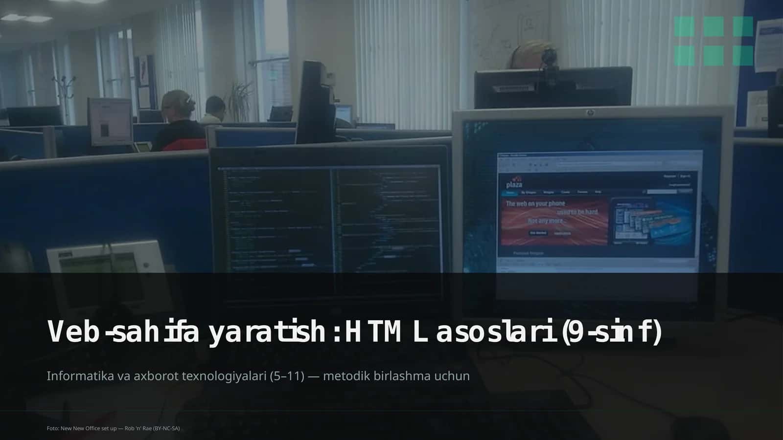 Veb-sahifa yaratish: HTML asoslari (9-sinf)