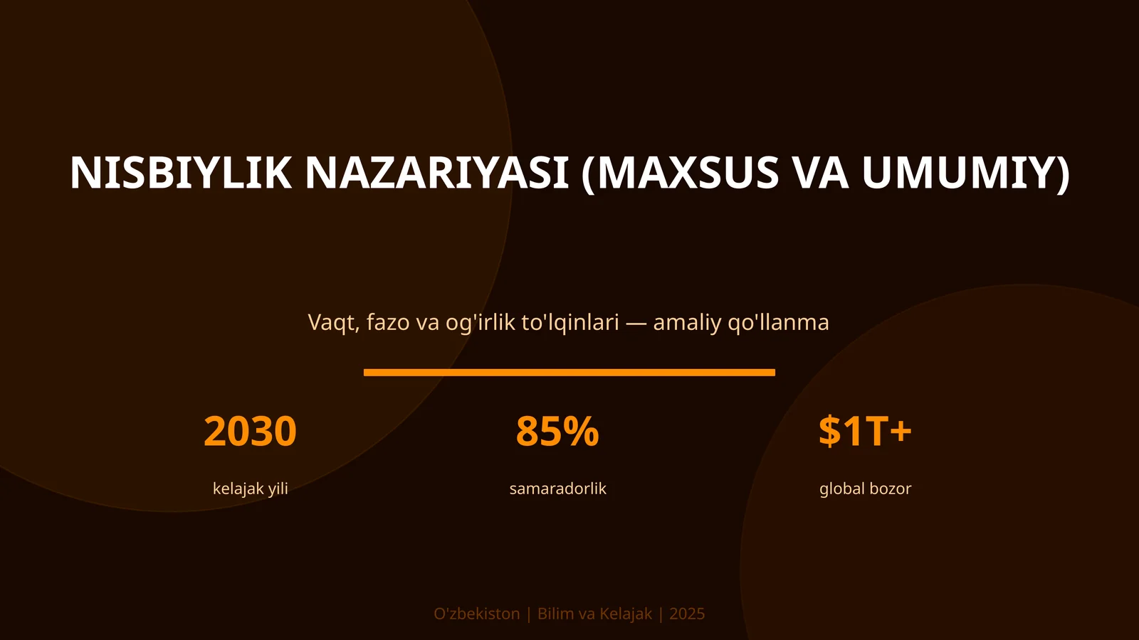 Nisbiylik nazariyasi (maxsus va umumiy)