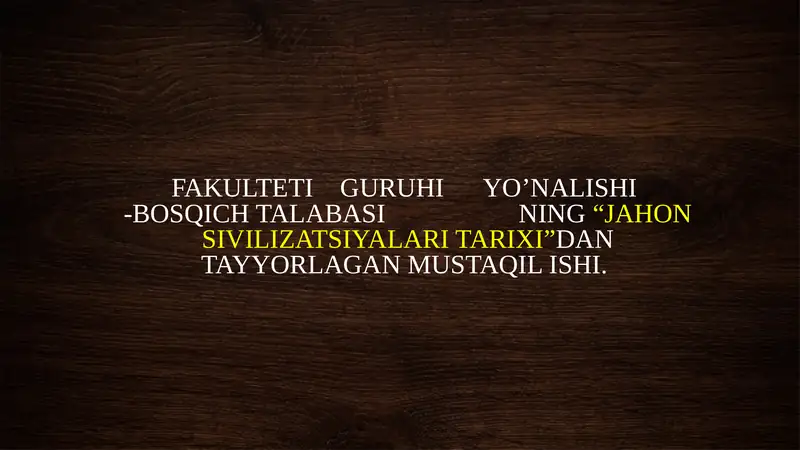 Hindistonning dastlabki madaniyat markazlari