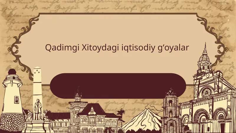 Qadimgi Xitoydagi iqtisodiy gʻoyalar