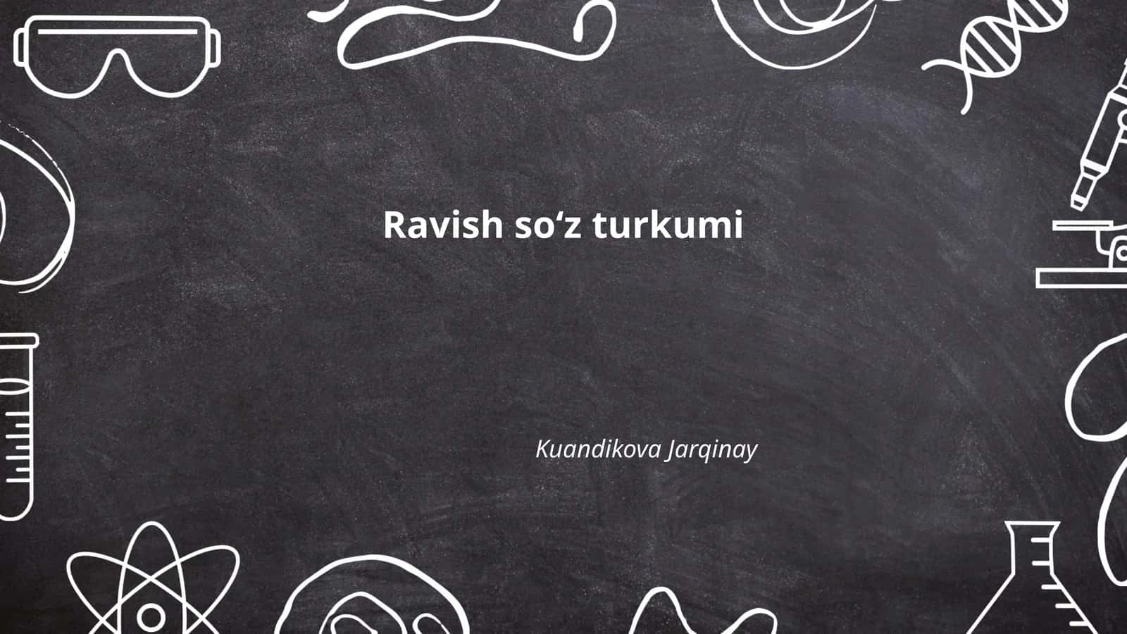 Ravish soʻz turkumi