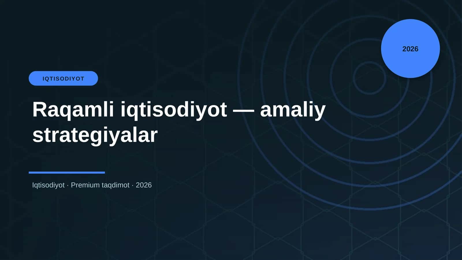 Raqamli iqtisodiyot — amaliy strategiyalar