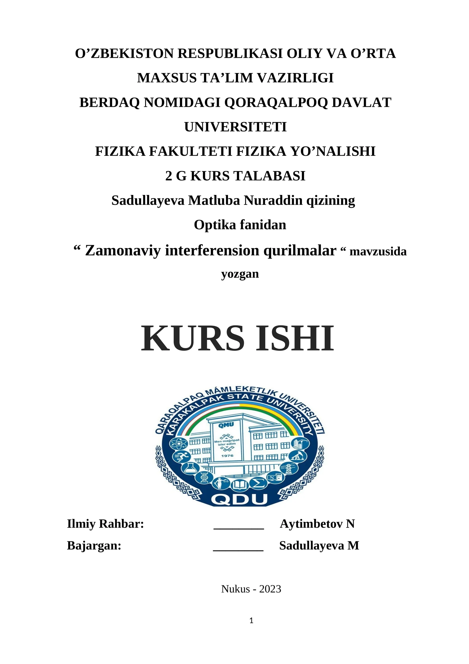 Zamonaviy interferension qurilmalar