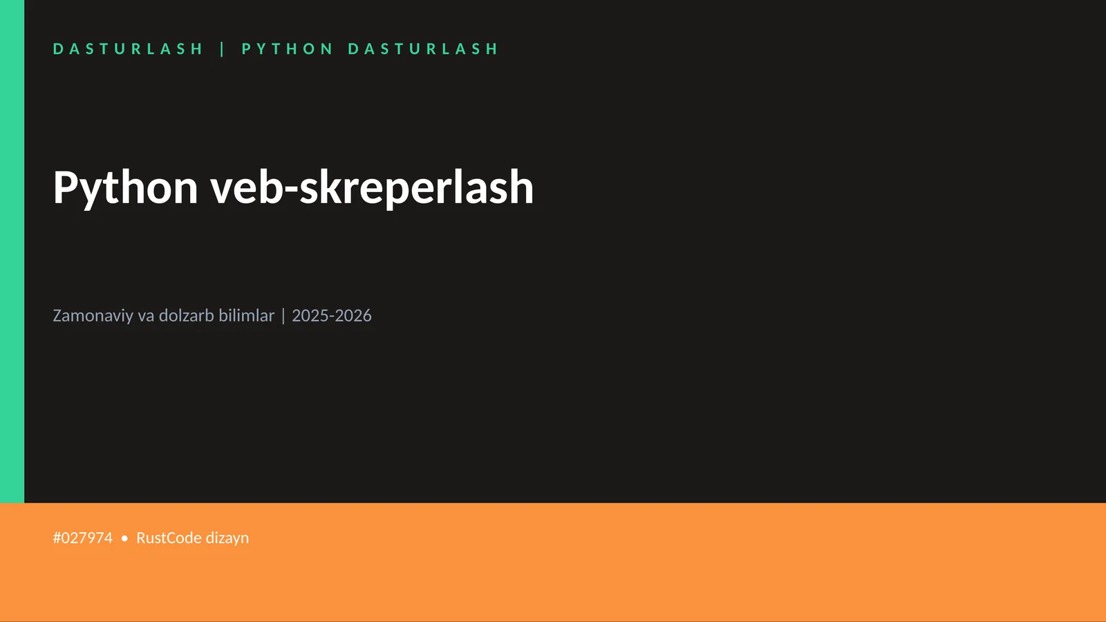 DASTURLASH | PYTHON DASTURLASH