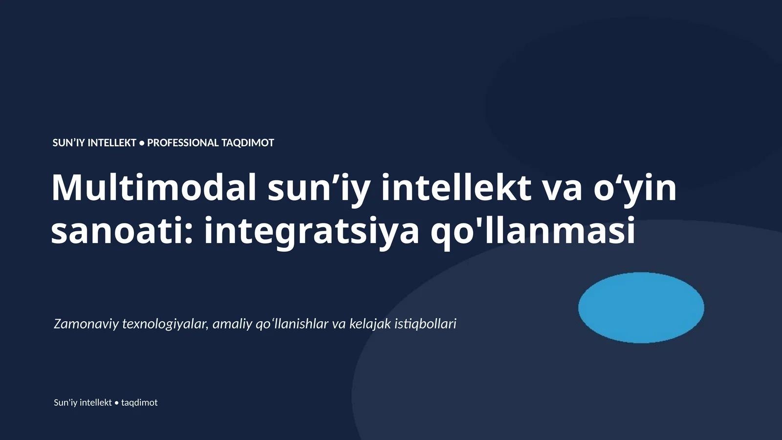 Sun'iy intellekt • taqdimot