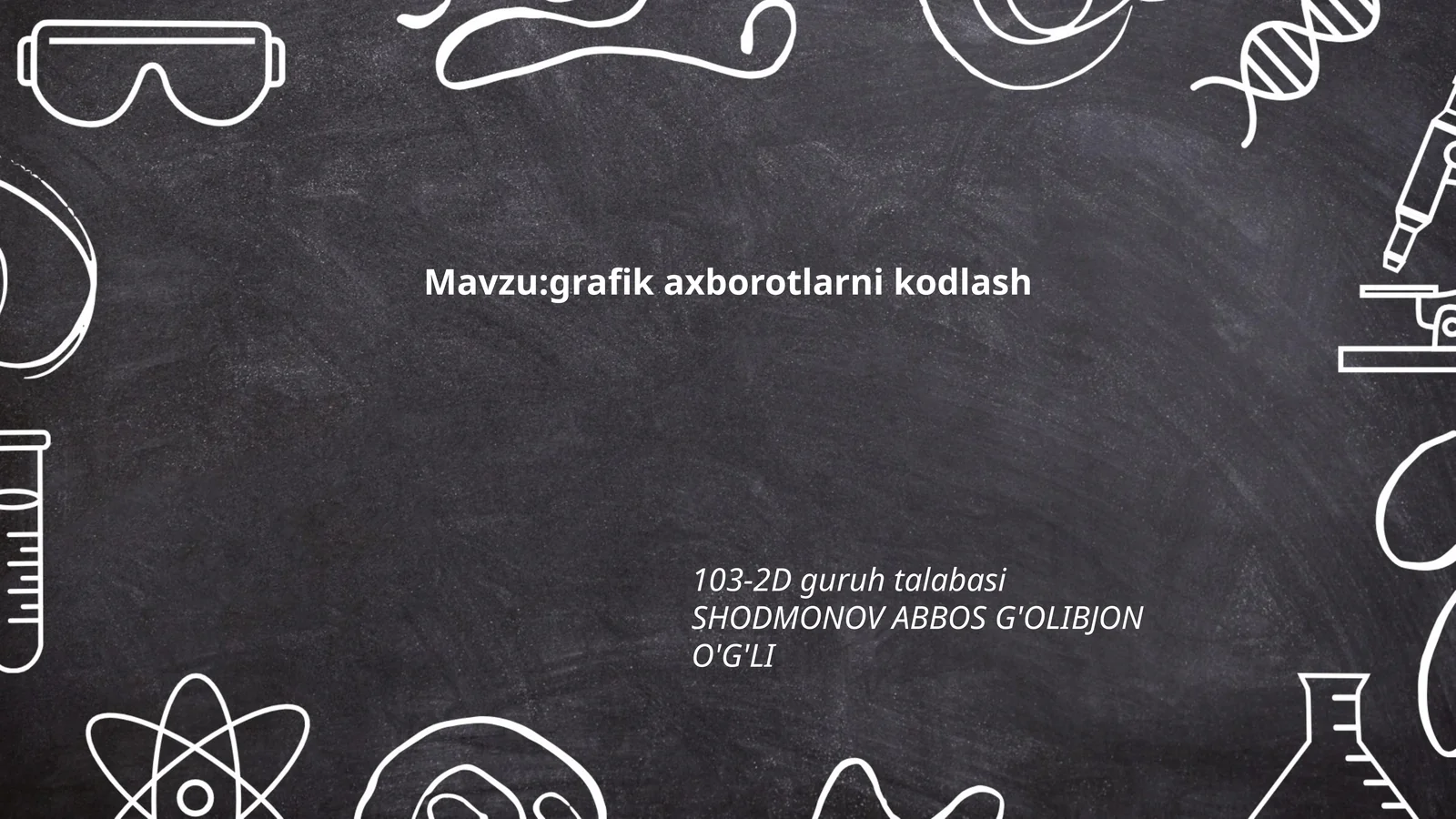 Grafik axborotlarni kodlash usullari