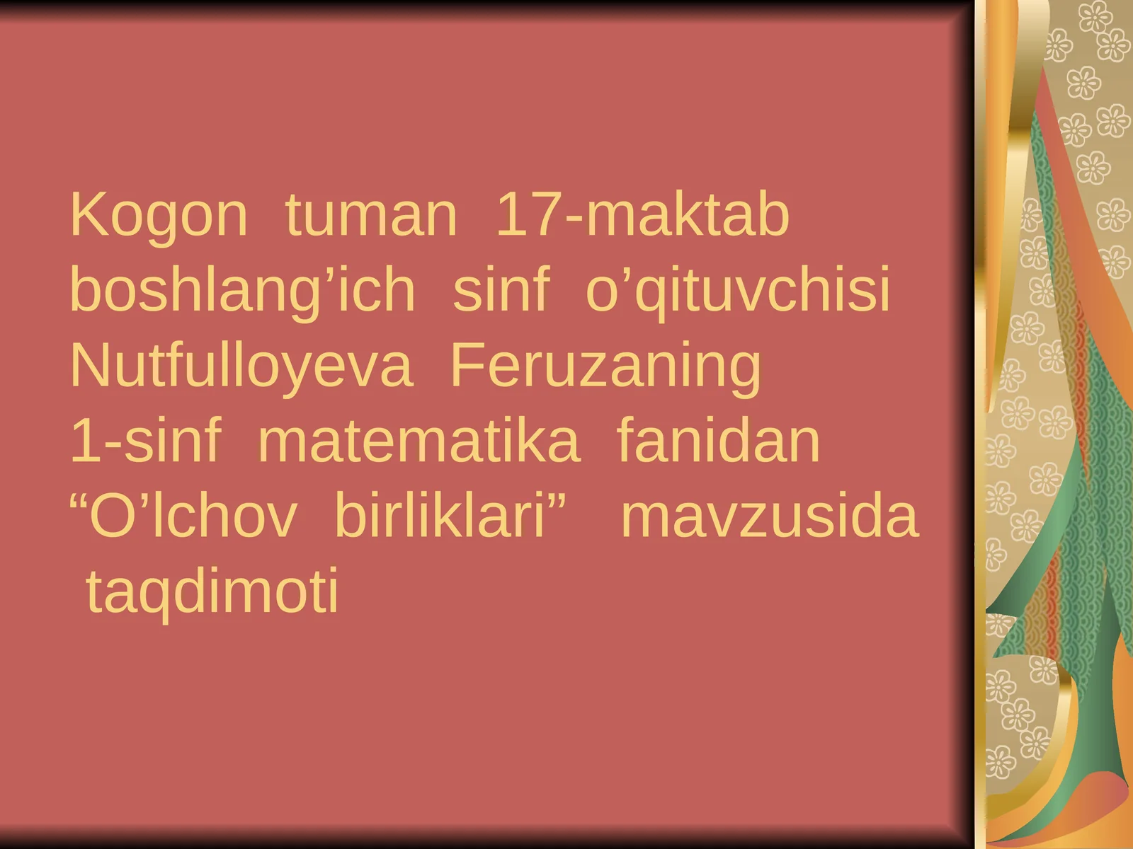 O’lchov birliklari