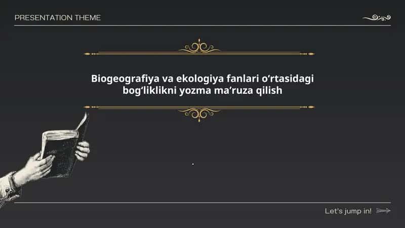 Biogeografiya va Ekologiya Fanlari