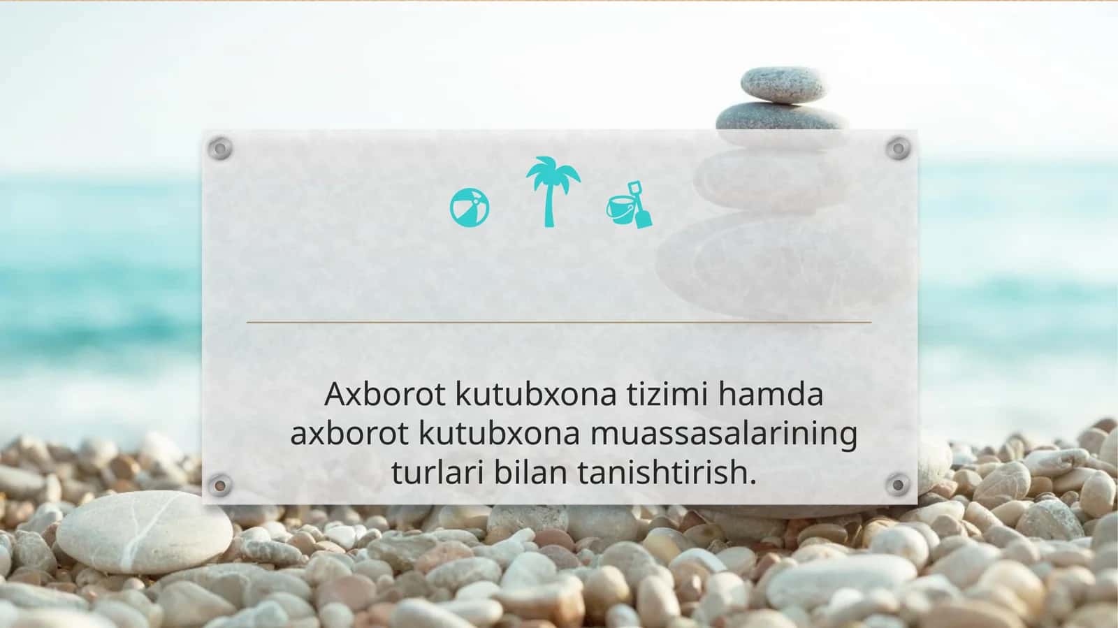 Axborot kutubxona tizimi hamda axborot kutubxona muassasalarining turlari bilan tanishtirish.