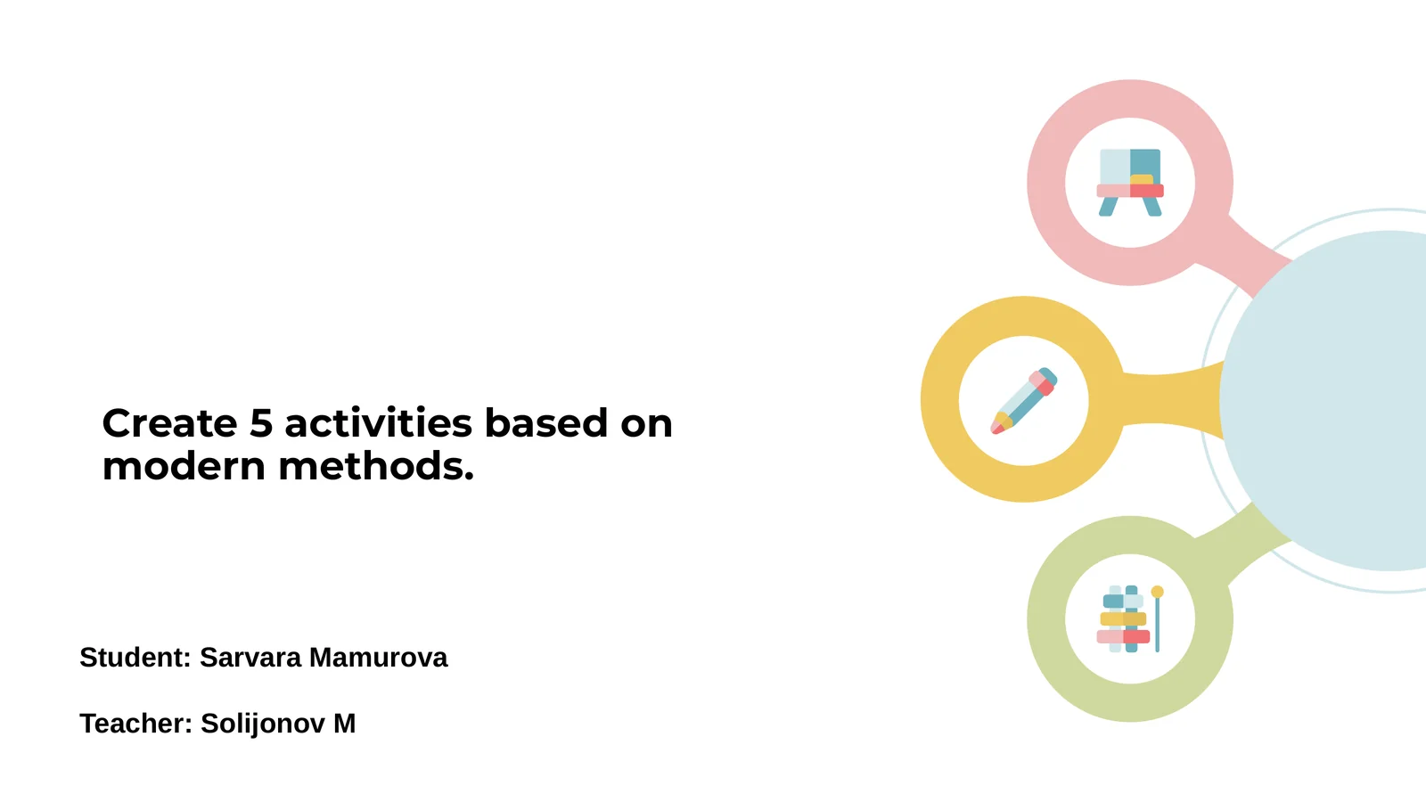 Modern Educational Methods Activities