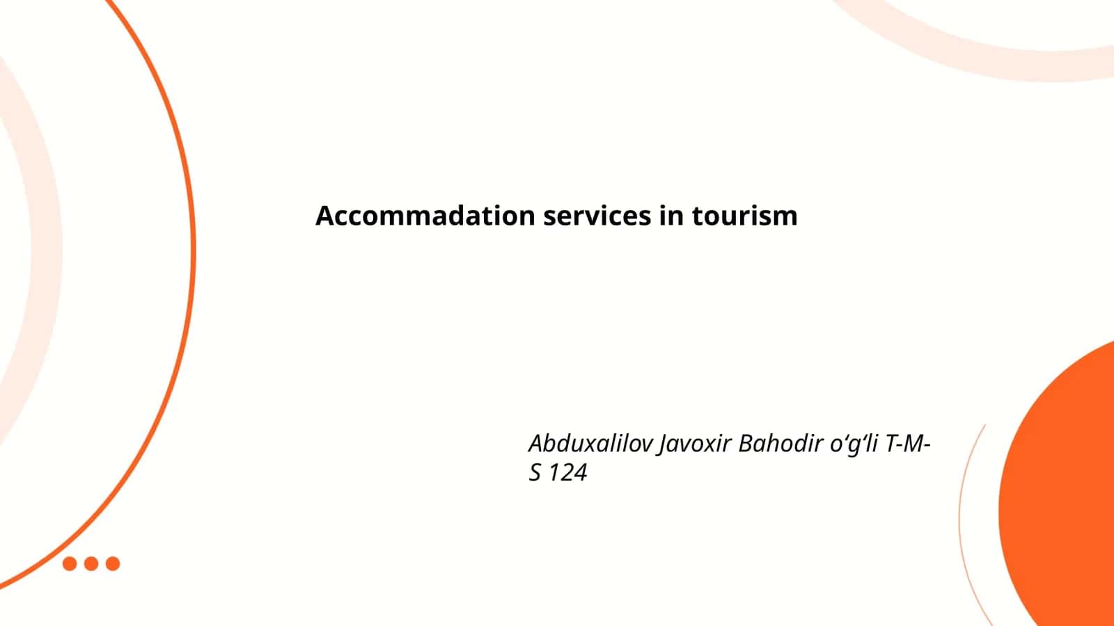 Types of Accommodation Services
