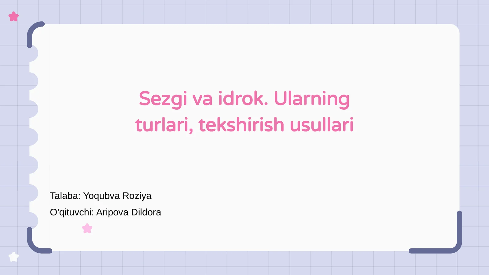 Sezgi va Idrok Nima? Ta'rifi