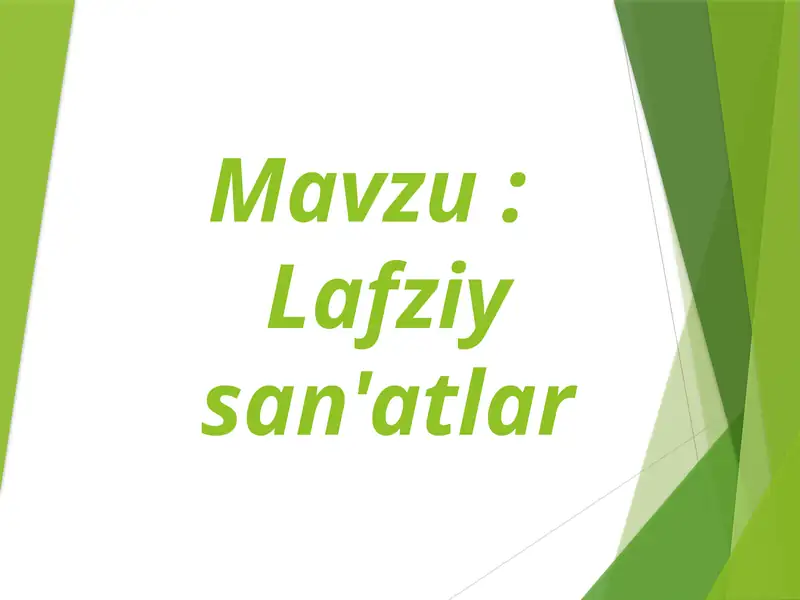 Lafziy san'atlar
