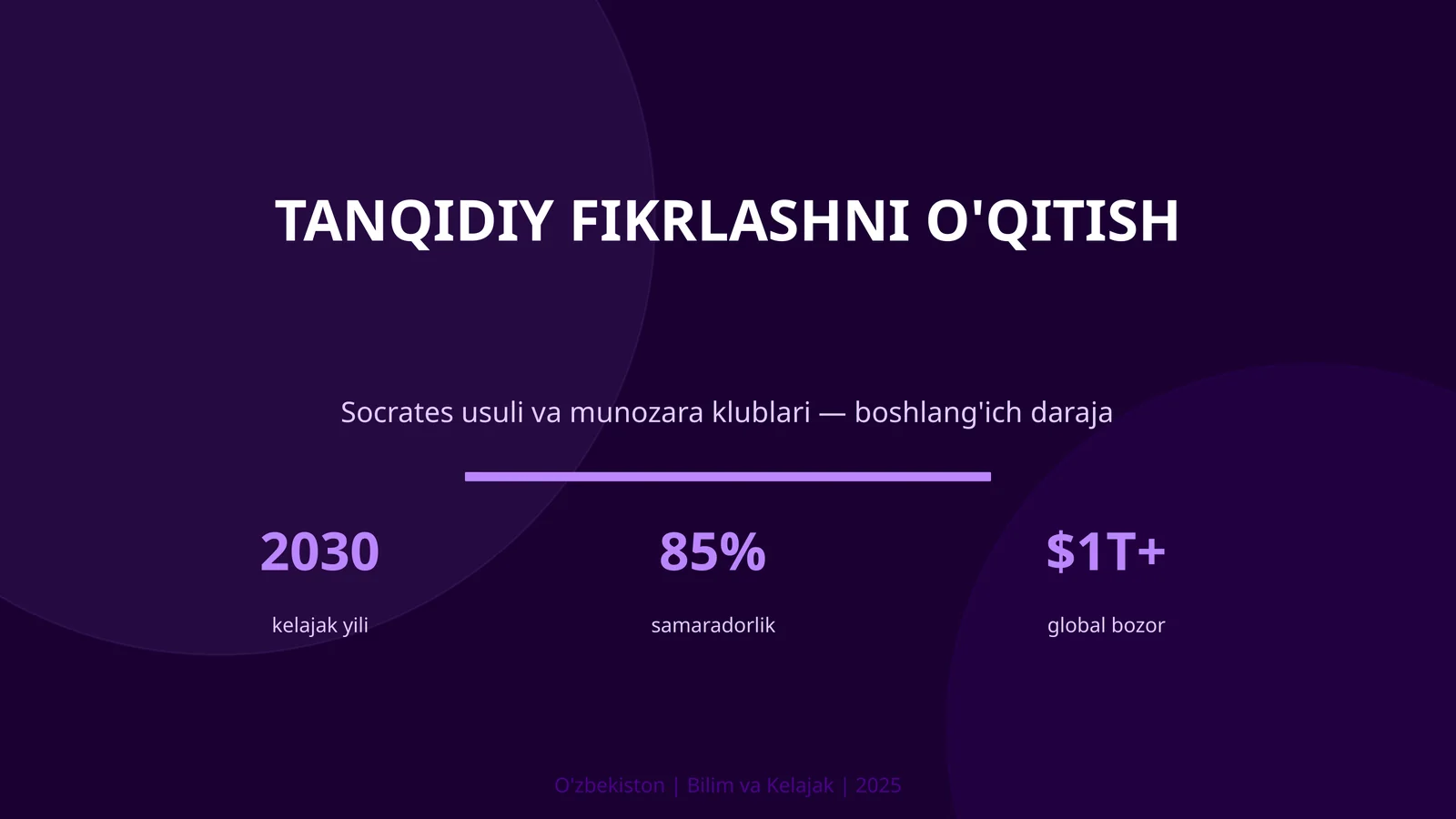 Tanqidiy fikrlashni o'qitish