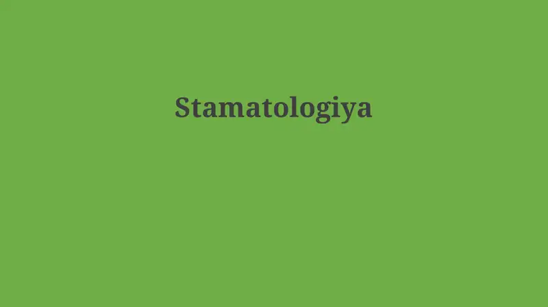 Stomatologiya