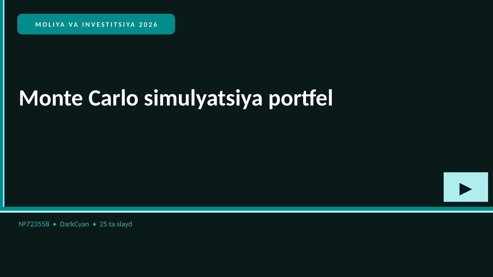 Monte Carlo simulyatsiya portfel