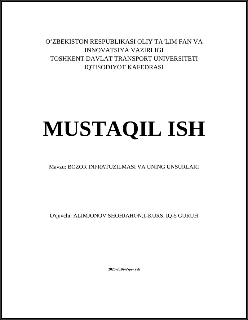 Transport Infratuzilmasi