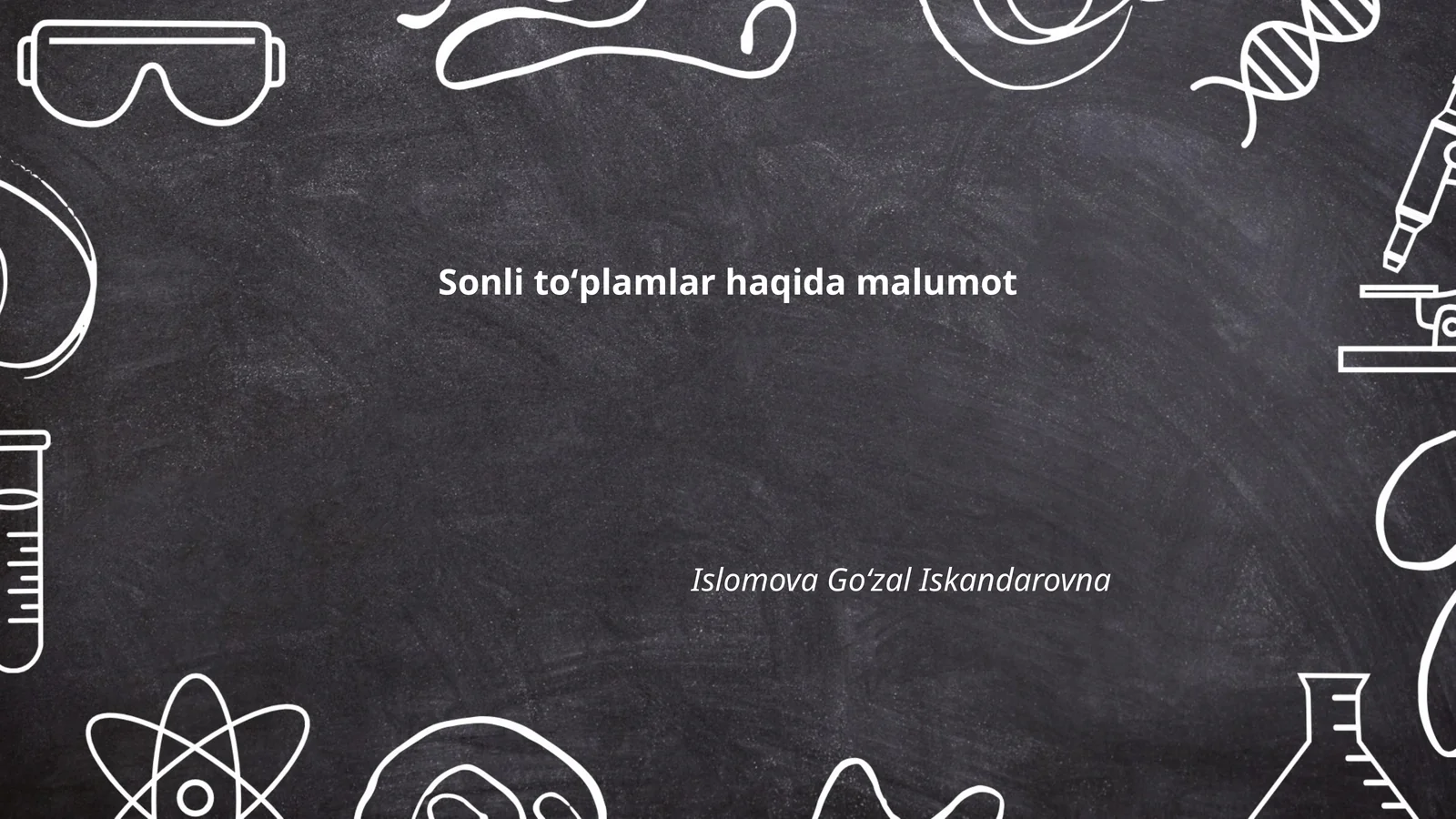 Sonli toʻplamlar haqida malumot