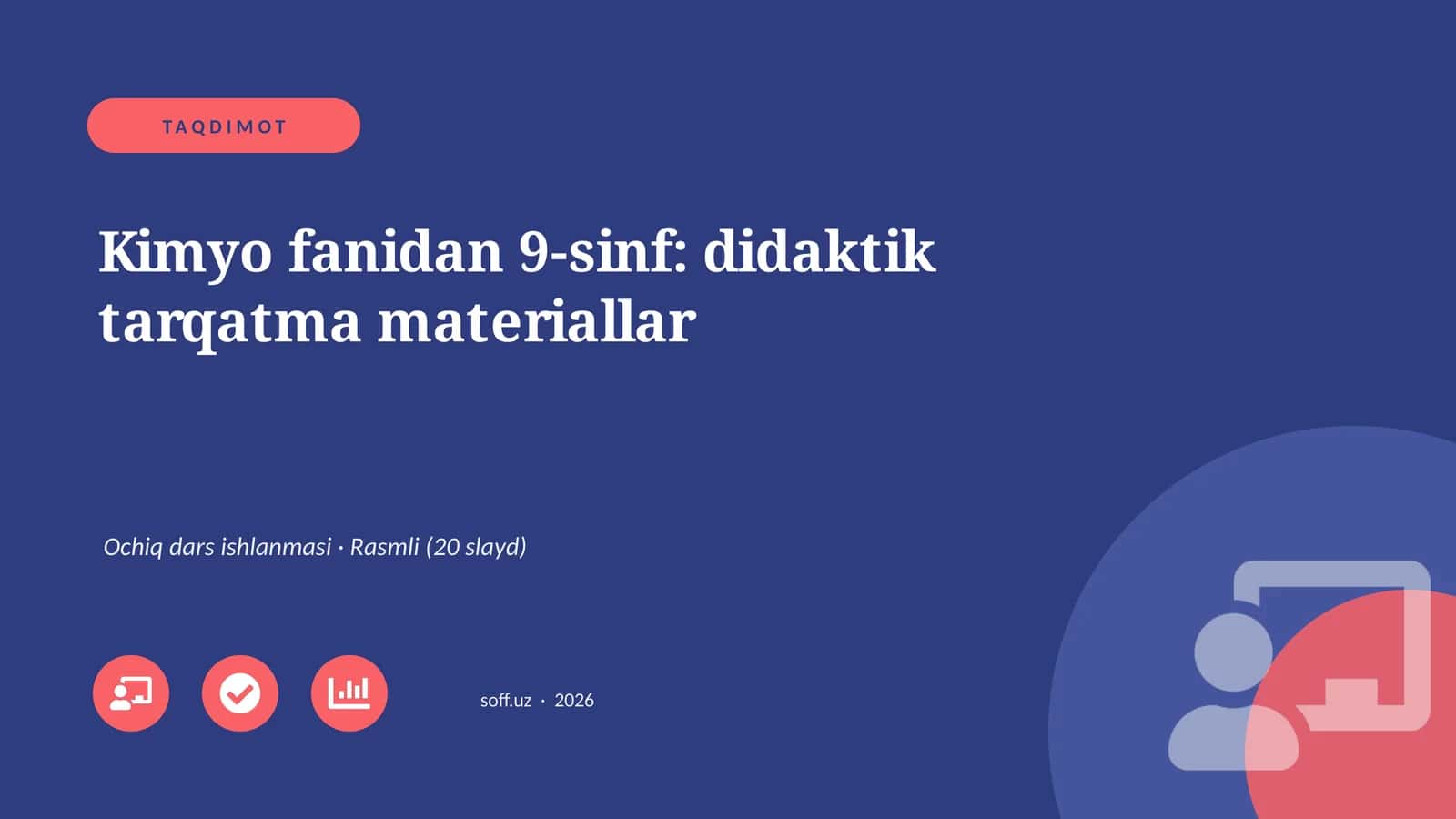 Kimyo fanidan 9-sinf: didaktik tarqatma materiallar