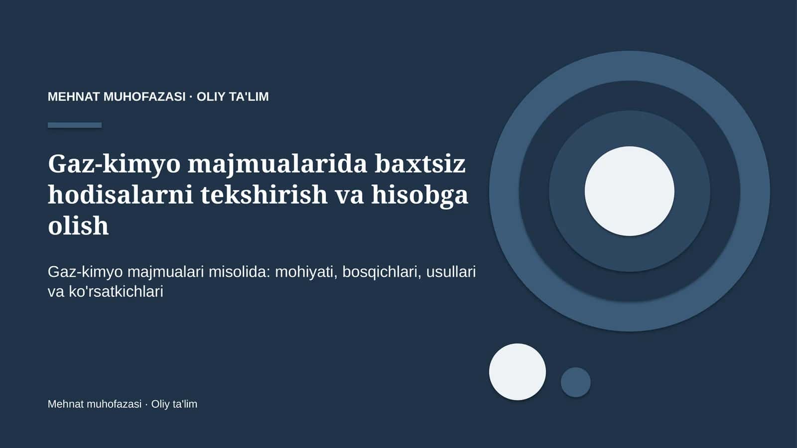 gaz kimyo majmualarida baxtsiz hodisalarni tekshirish va hisobga olish 9145