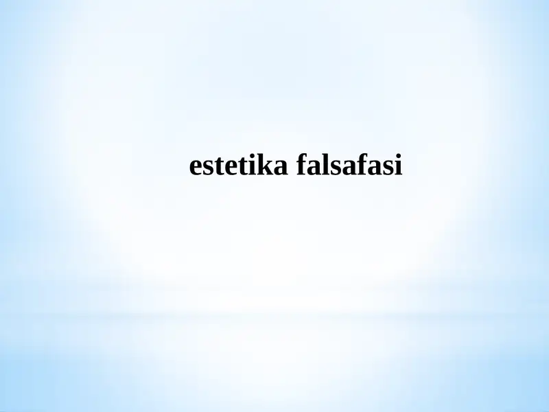 Estetika falsafasi