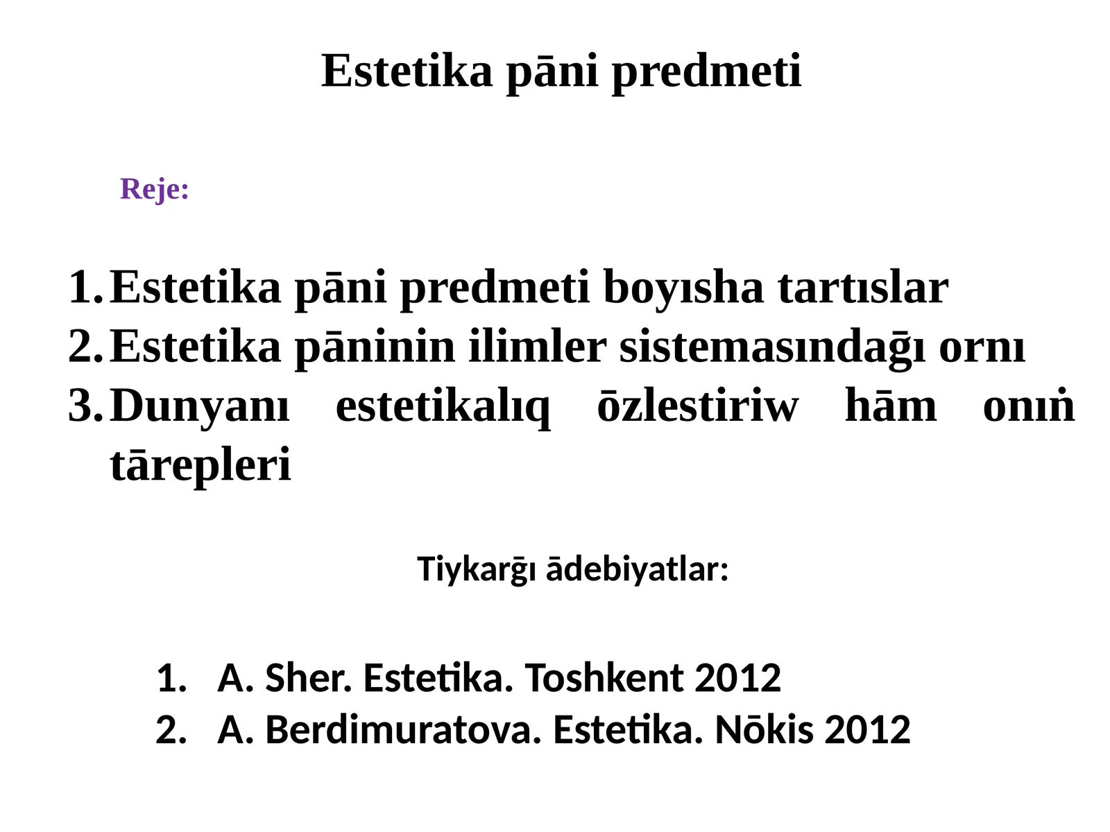 Estetika