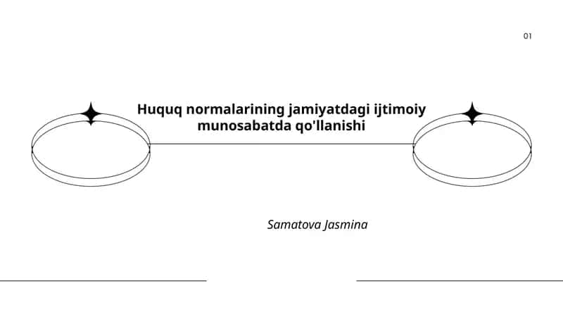 Huquq normalarining jamiyatdagi ijtimoiy munosabatda qo'llanishi