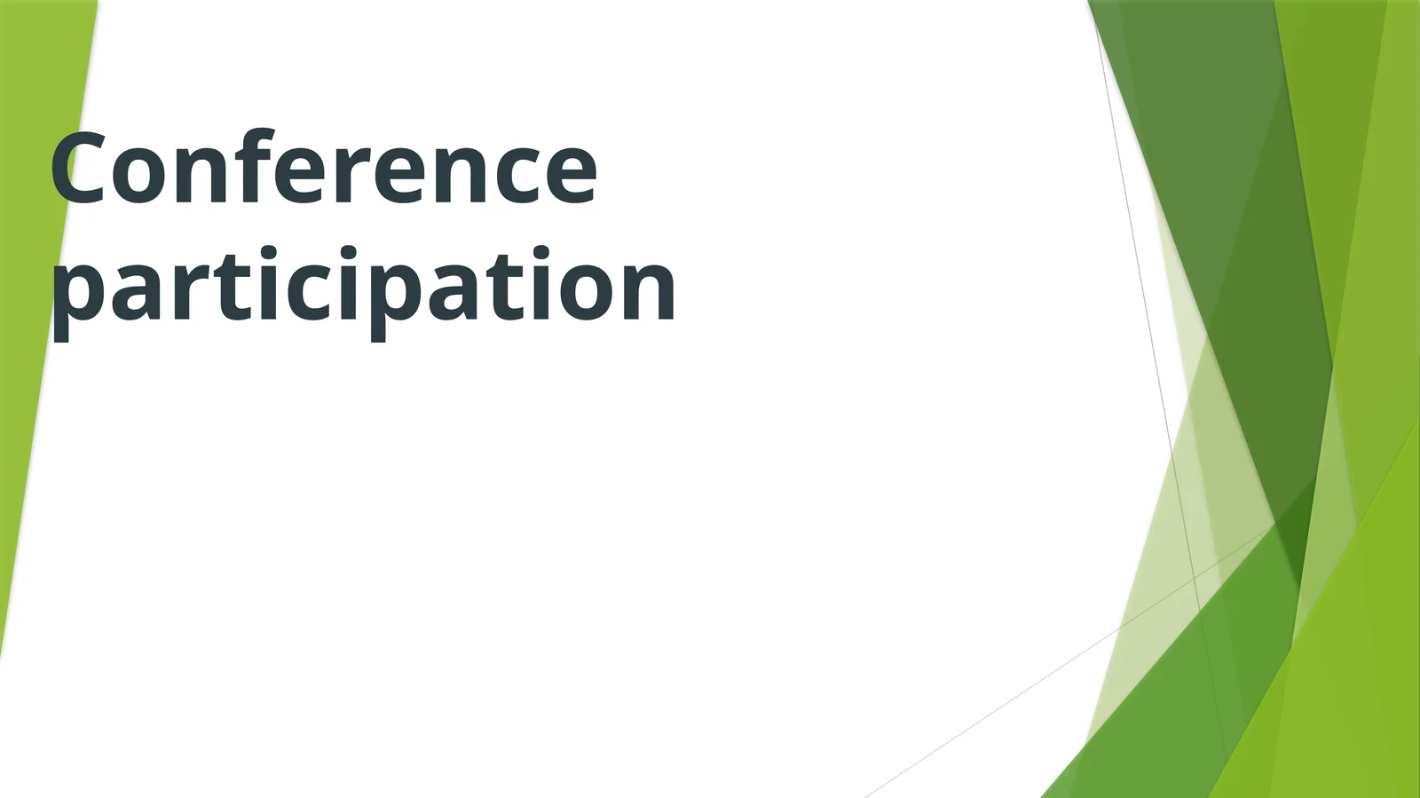Conference participation