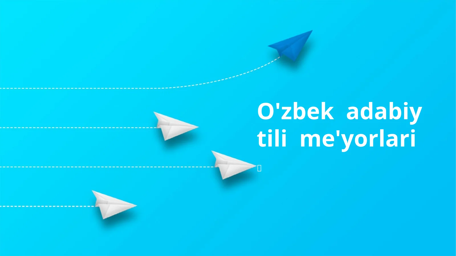 O'zbek adabiy tili me'yorlari