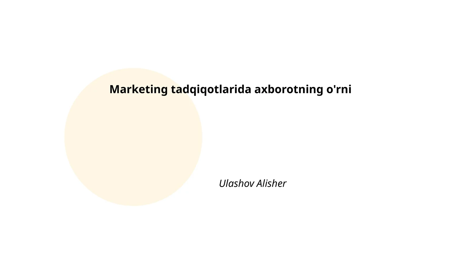Bozor tadqiqotlarida axborot manbalari