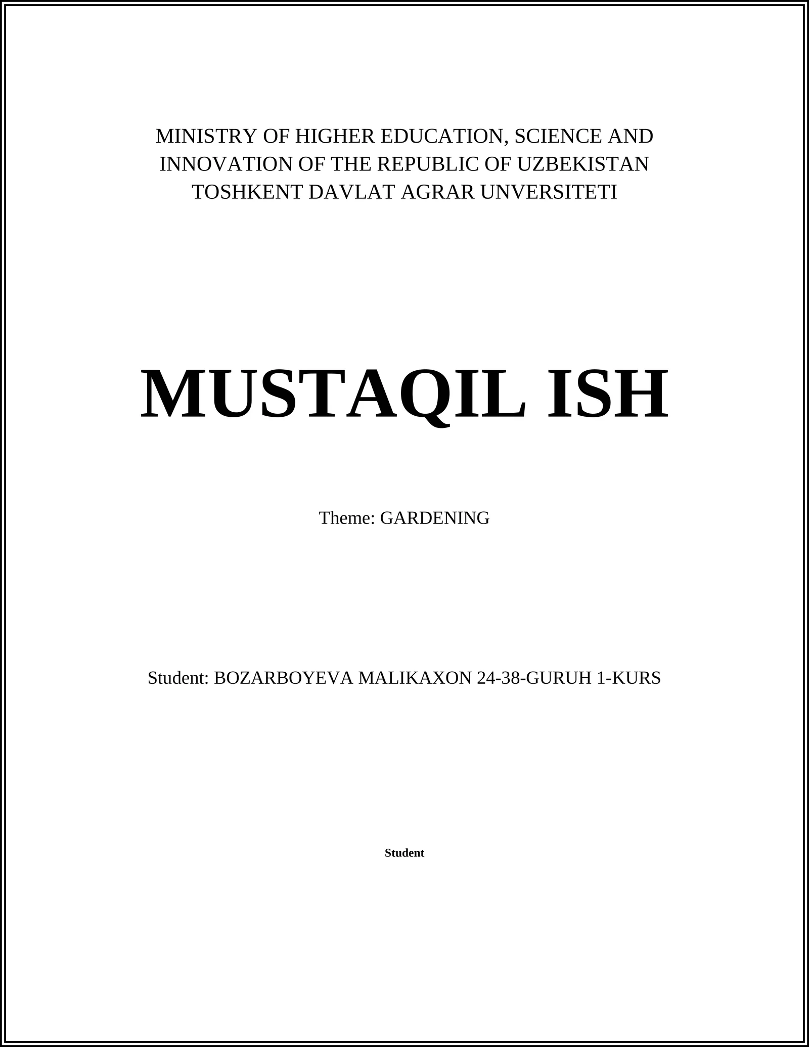 MUSTAQIL ISH
