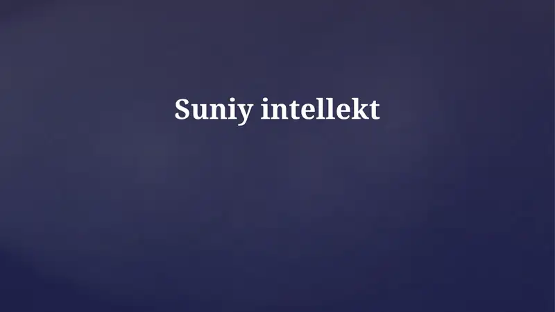 Sun'iy intellekt