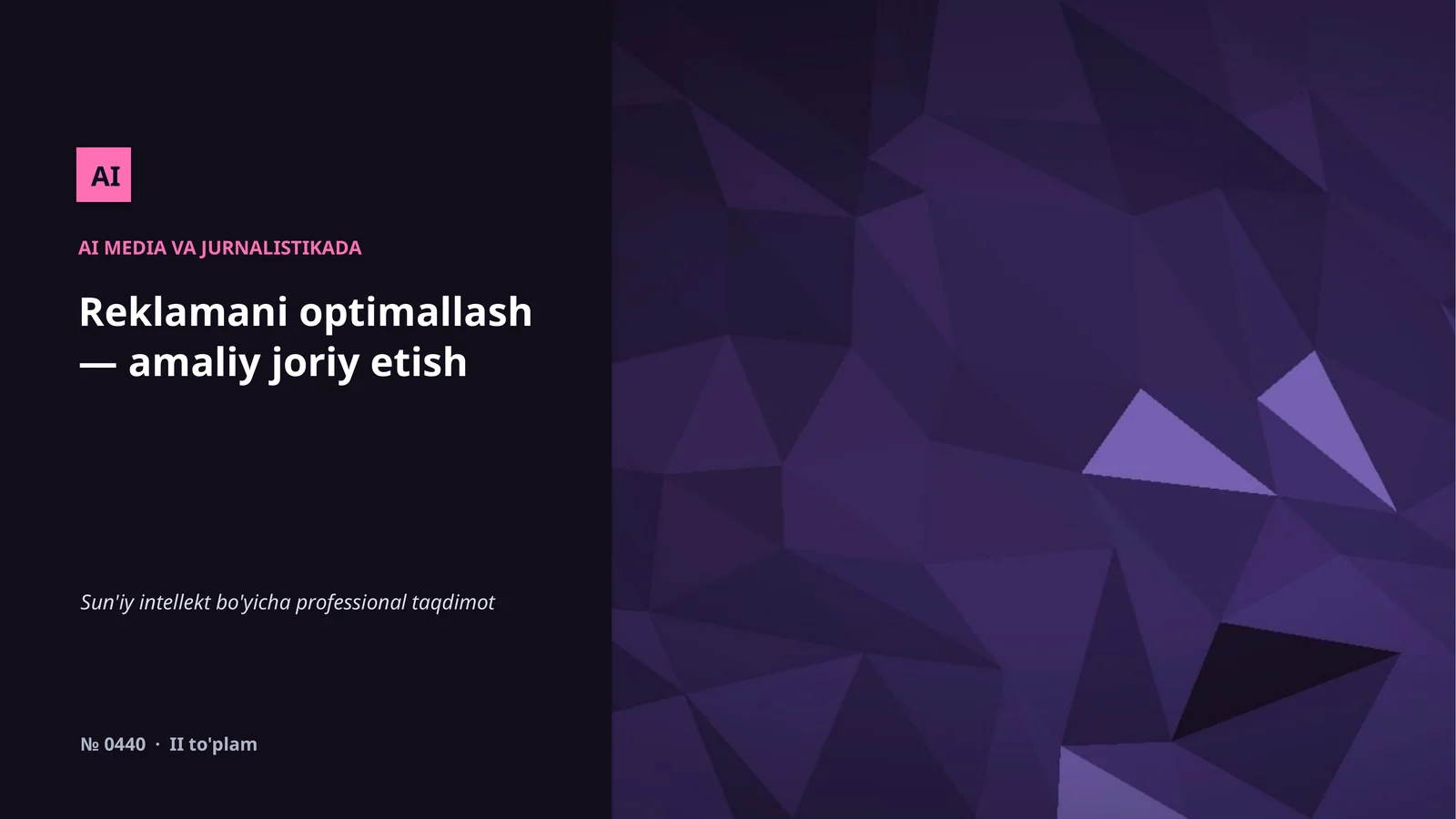 AI MEDIA VA JURNALISTIKADA