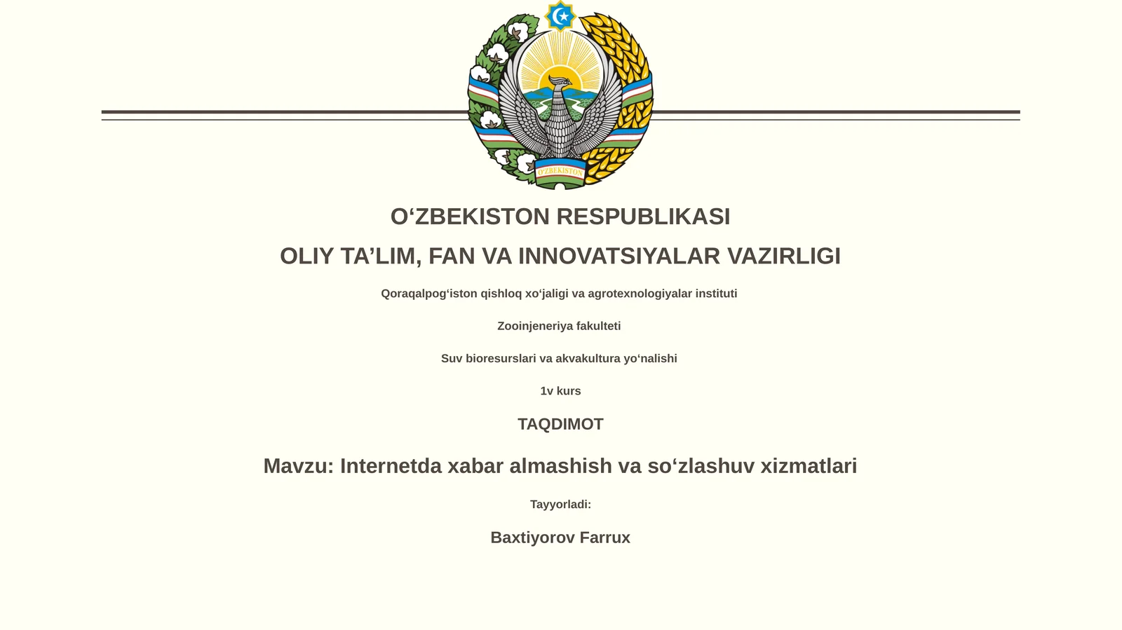 Internetda xabar almashish va soʻzlashuv xizmatlari