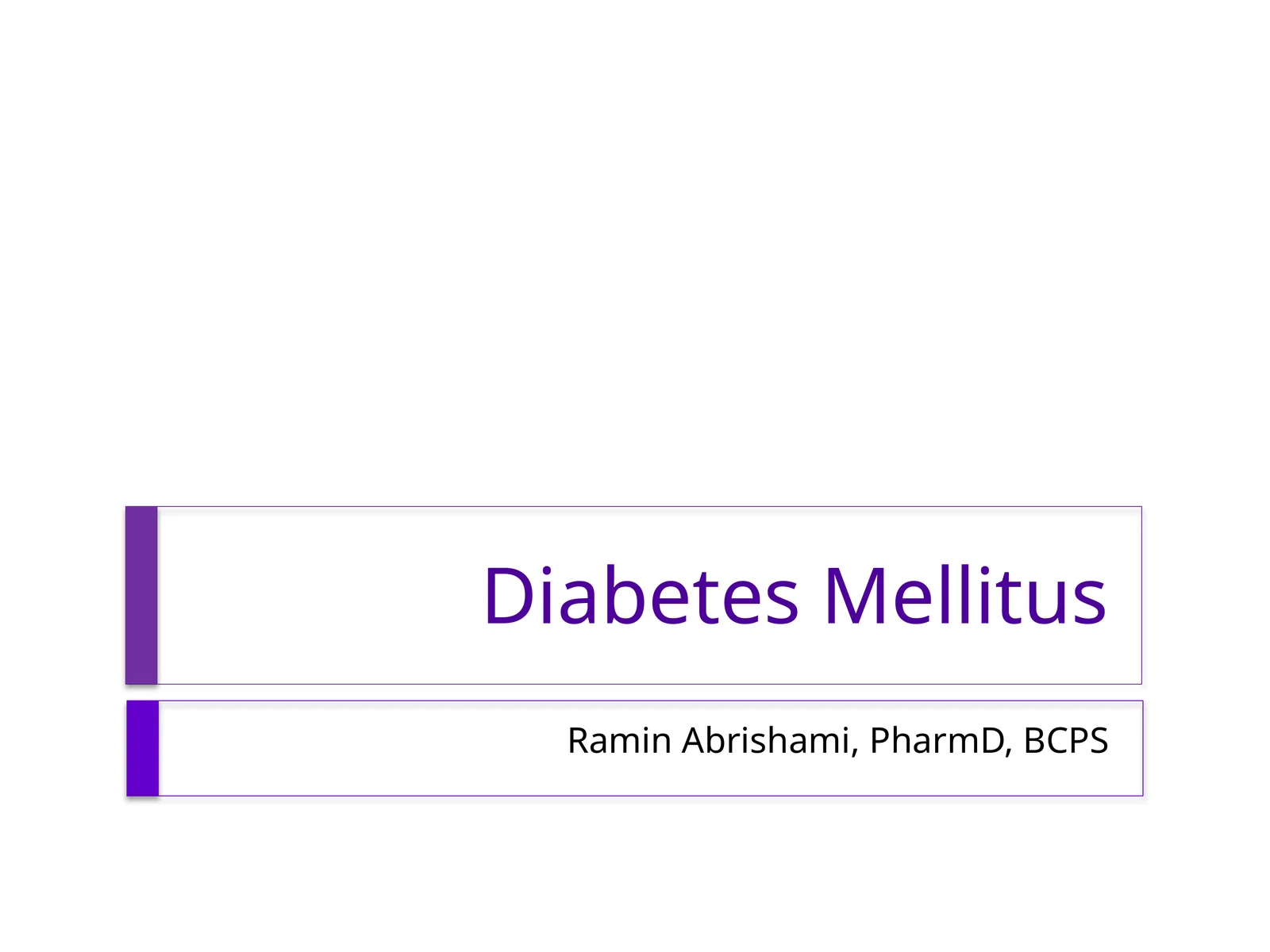 Diabetes Mellitus