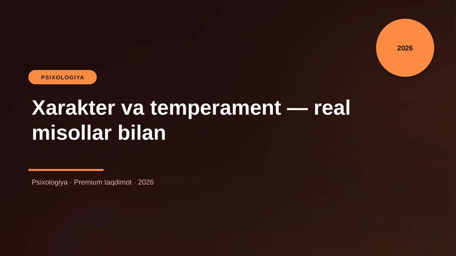 Xarakter va temperament — real misollar bilan