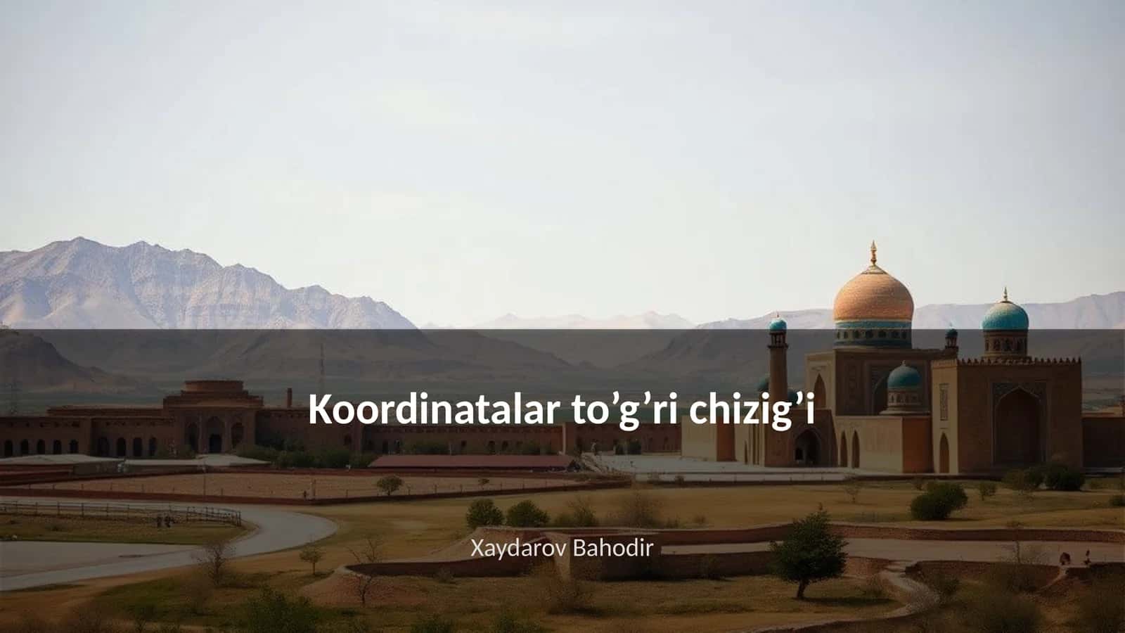 Koordinatalar to’g’ri chizig’i