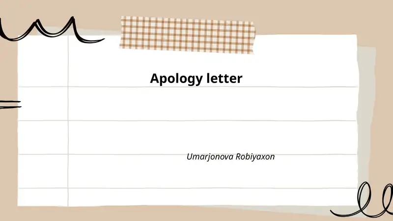 Apology letter