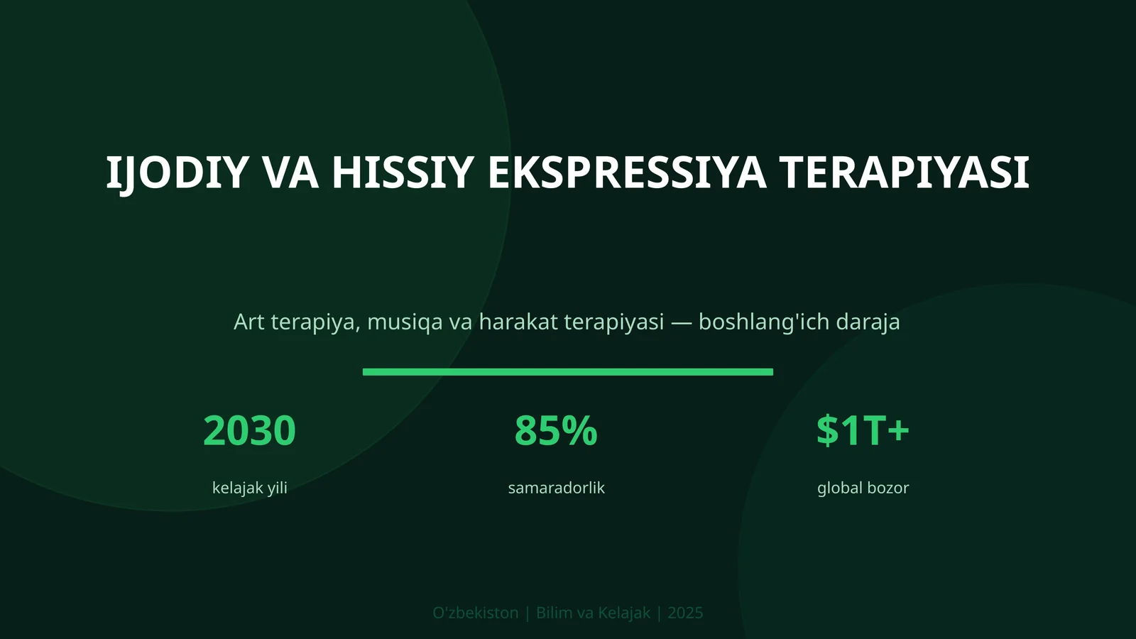 IJODIY VA HISSIY EKSPRESSIYA TERAPIYASI