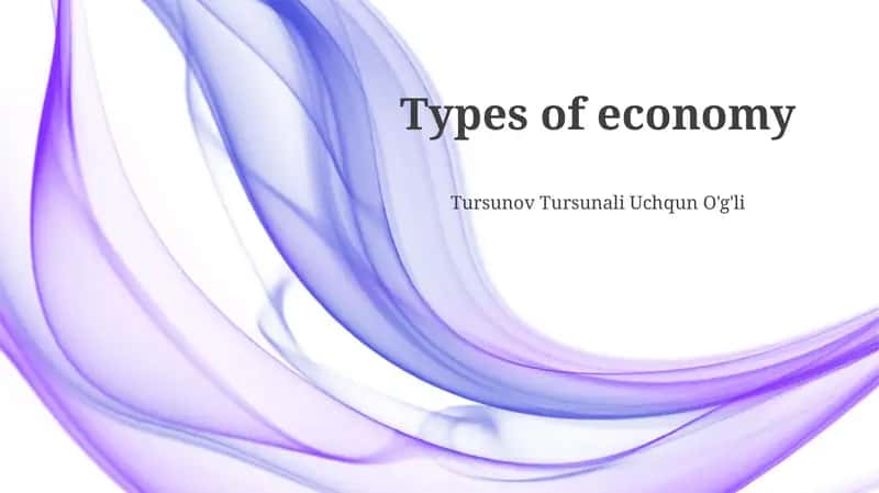 Types of economy