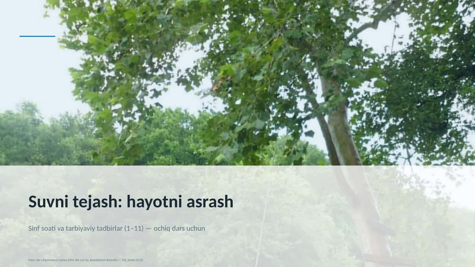 Suvni tejash: hayotni asrash