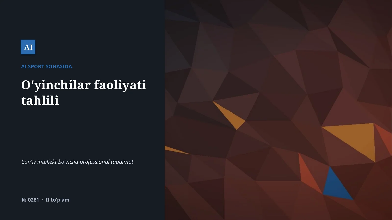 Sportda AI O'yinchilar Faoliyati Tahlili