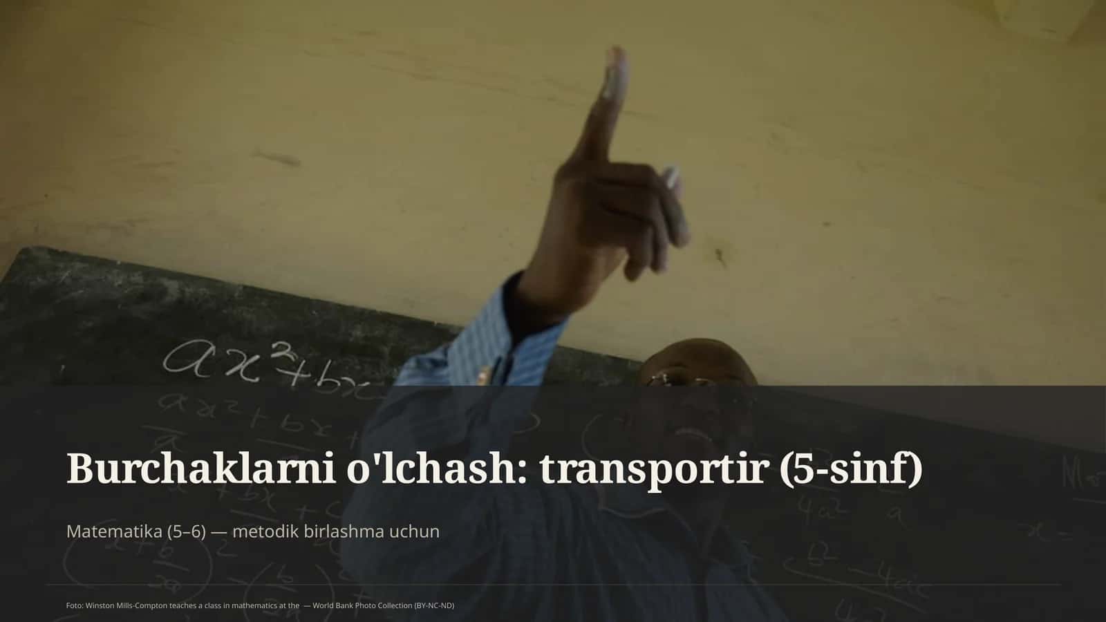 Burchaklarni o'lchash: transportir (5-sinf)