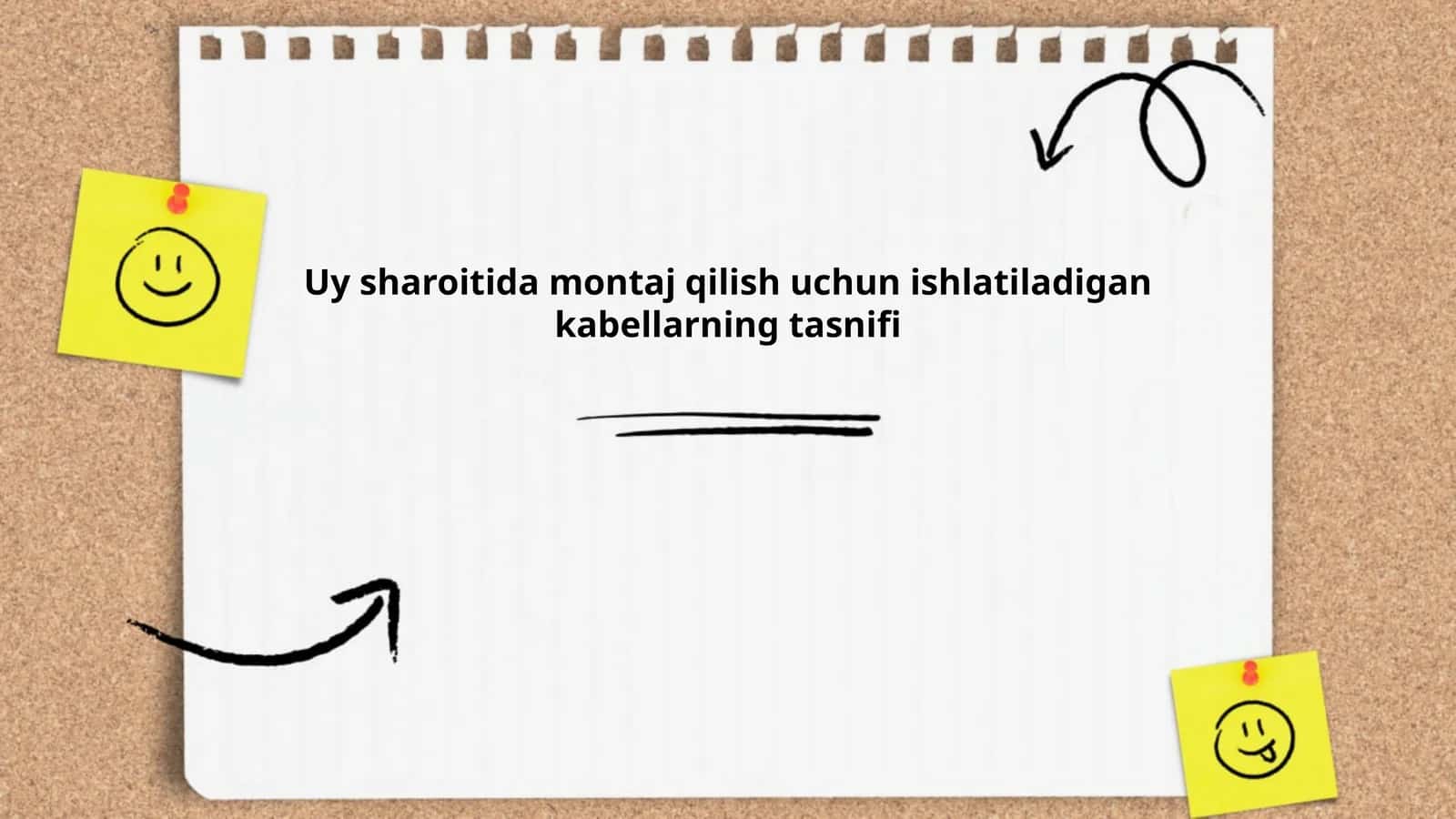 Uy sharoitida montaj qilish uchun ishlatiladigan kabellarning tasnifi