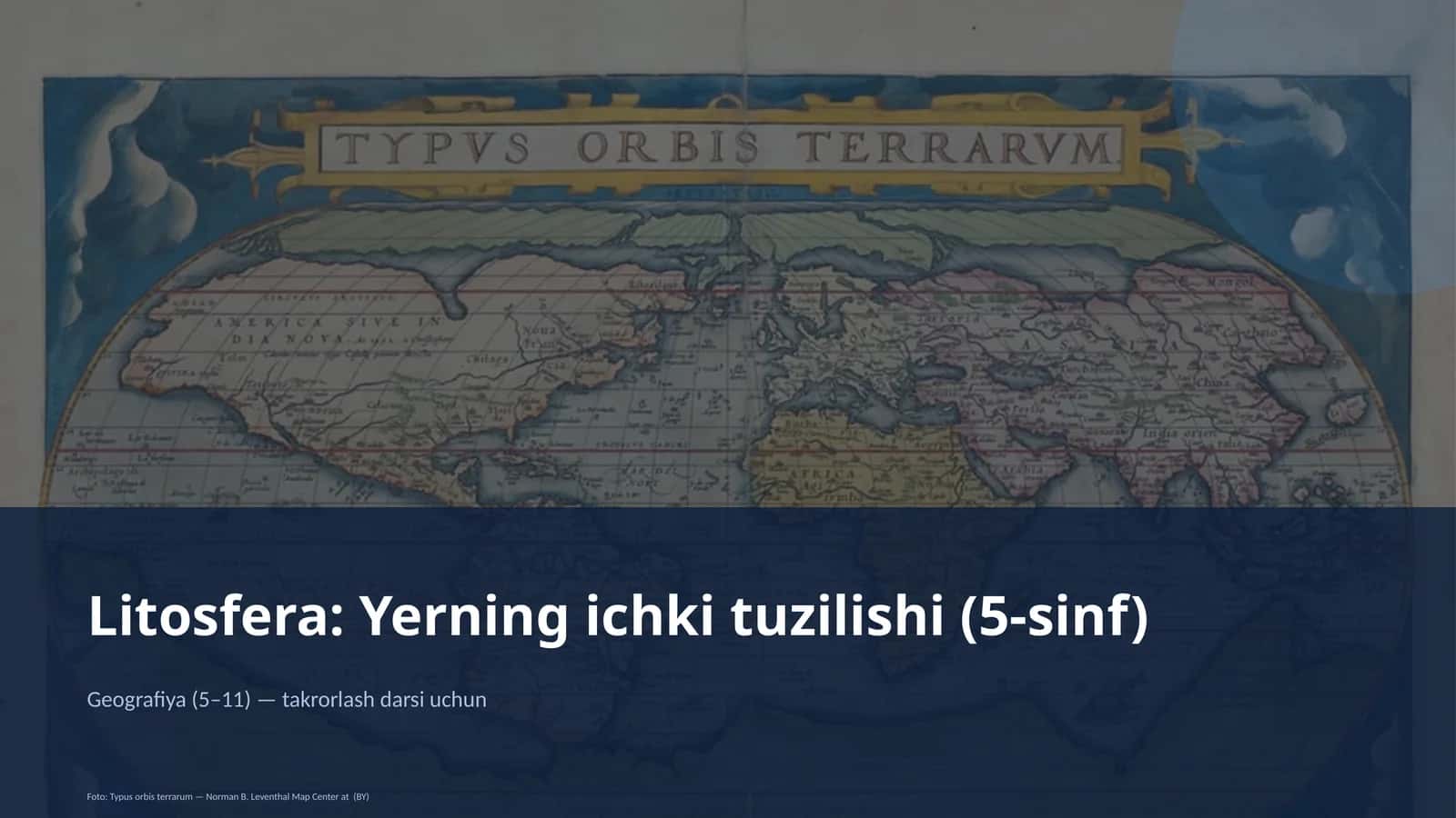 Litosfera: Yerning ichki tuzilishi (5-sinf)