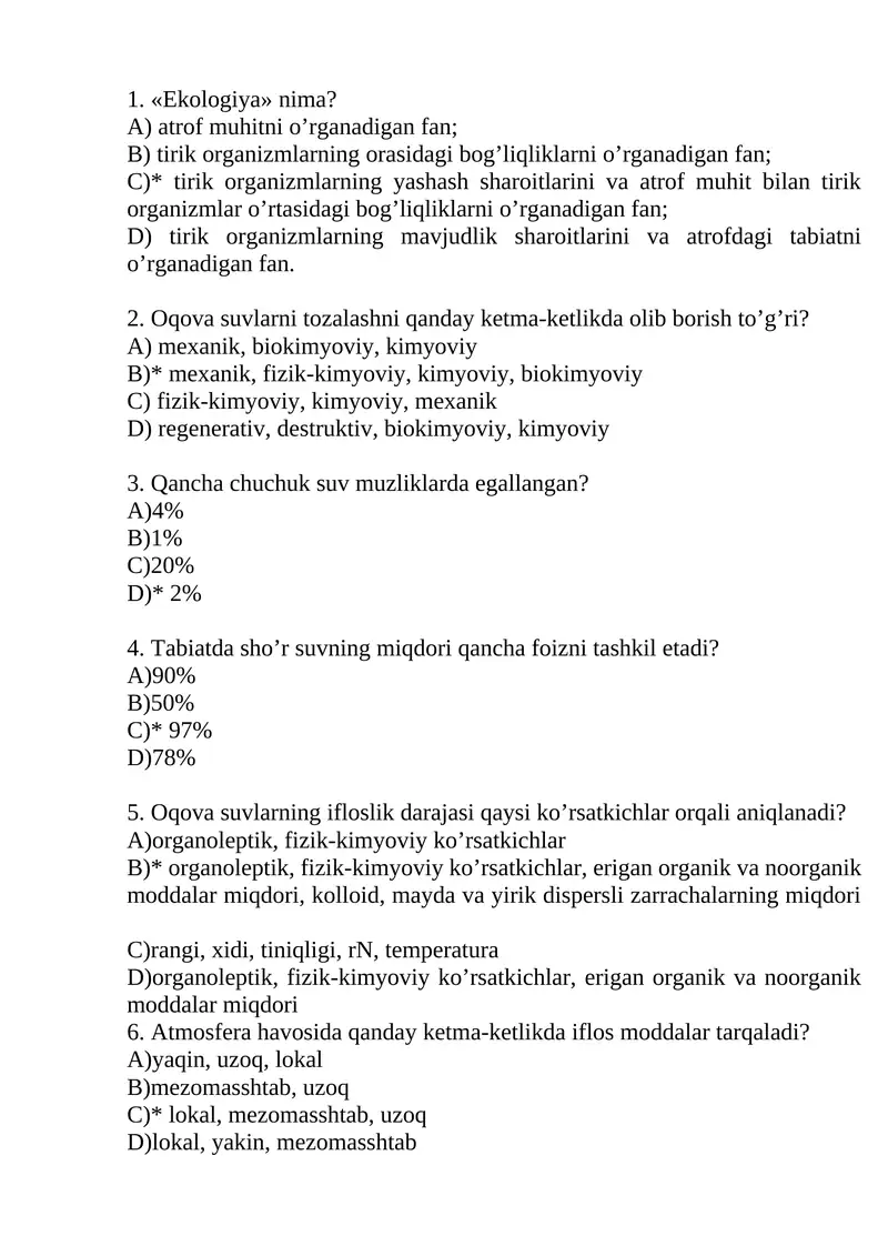 Ekologiya